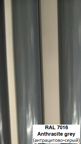 Радиатор Арбония 3180 в цвете RAL 7016 Anthracite grey (антрацитово-серый). Высота 1800 мм, глубина 105 мм (3-х трубчатый).